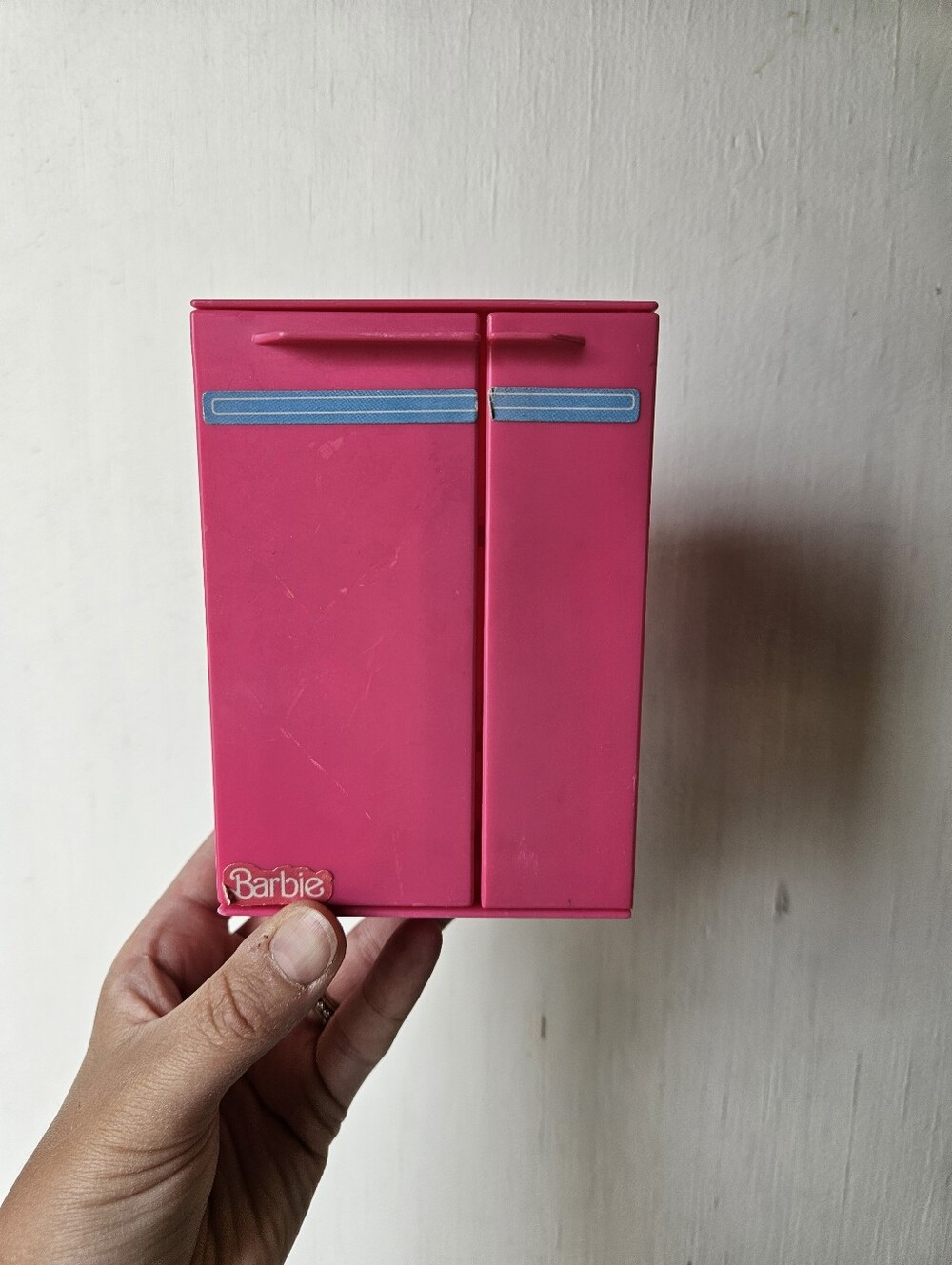 1984 Barbie Dreamhouse Pink And White Mini Fridge